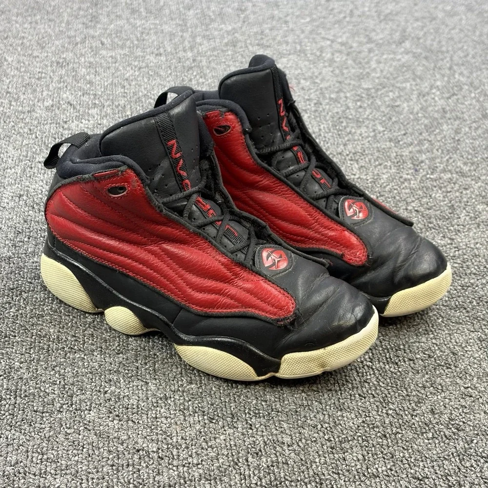 Nike Air Jordan Pro Strong‎ Black Red Youth Sneakers 407485-601 Size 3Y